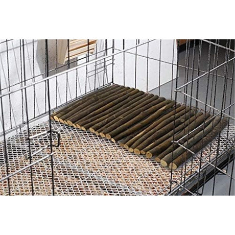 Wooden DIY Toy Rodents Chewing & Climbing Bridge Chinchillas Cage Tunnel/Hideout/Hut/Ramp/Divider for Small Animal Guinea Pig（17*28 natural wood color）
