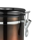 Coffee Canister for ground coffee with Date Tracker, 304 Stainless Steel Kitchen Food Airtight storage container for Coffee Beans or Grounds, Tea, Sugar(1.8L -Gradient)