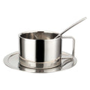 Stainless Steel Coffee Cup Set,, three piece set  Insulated Coffee Cup Set Double Walled Mugs Milk Tea With Spoon Saucer for Coffee Latte Tea Milk