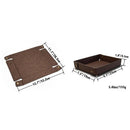 PU Leather Valet Tray Nightstand Desk Organizer for Men Women Home Office Phone Watch Jewelry Glasses Keys Coins Storage（Light brown large size）