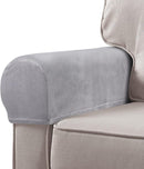 2Pcs Stretch Fabric Armrest Covers Anti-Slip  Recliner Armchair Couch Armrest Protector Furniture Protector Armchair light gray