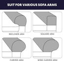 2Pcs Stretch Fabric Armrest Covers Anti-Slip  Recliner Armchair Couch Armrest Protector Furniture Protector Armchair light gray
