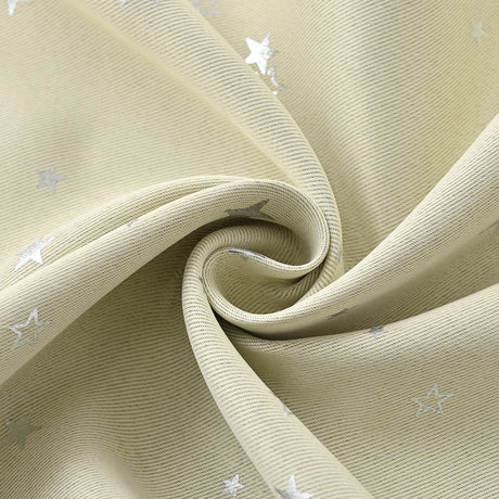Kitchen Valance Curtain Star Pattern Short Cafe Curtain for and Cabinets Lightweight Easy to Install Boho Decor（beige 76cm*60cm）