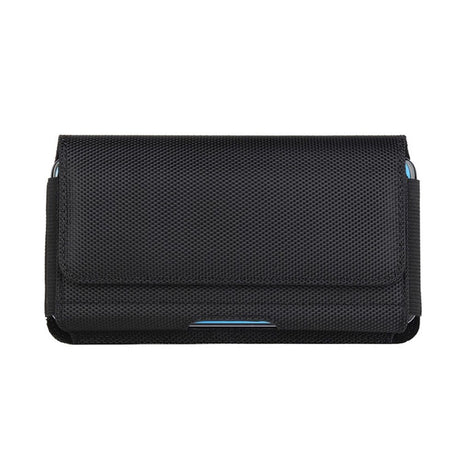 Rugged Oxford cloth Cell Phone Holster Belt Loop Pouch Holder Belt Case , men's waist cover（5.5/6.7in Black）