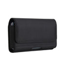 Rugged Oxford cloth Cell Phone Holster Belt Loop Pouch Holder Belt Case , men's waist cover（5.5/6.7in Black）