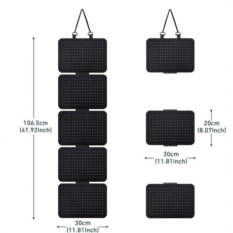 Enamel Lapel Pin Display Panels Organizer with 5 Loose-Leaf Board Pieces, Hanging Brooch Pin Organizer, (Pins Not Included) (Black)