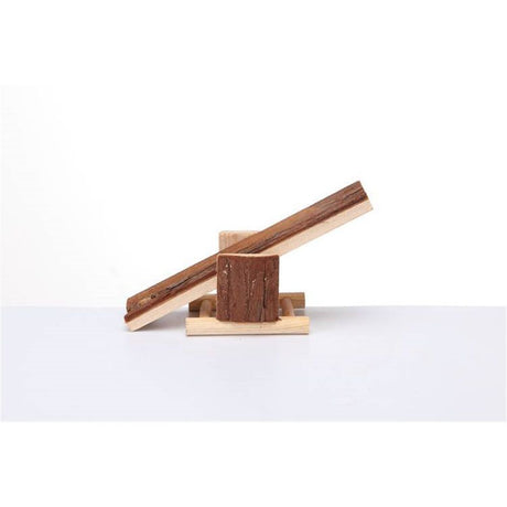 Natural Wooden Seesaw Platform for Small Animals Hamster Gerbil Squirrel Mouse Exercise Play Toys Teeth Chew Toy