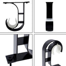 Curtain Rod Brackets 6pcs Black Curtain Rod Holder for Drapery Rod with Diameter Window Drapery Rod Bracket Installed to The Ceiling Only