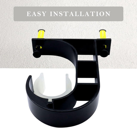 Curtain Rod Brackets 6pcs Black Curtain Rod Holder for Drapery Rod with Diameter Window Drapery Rod Bracket Installed to The Ceiling Only