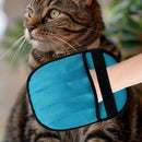 2pcs Five-Finger Electrostatic Pet Hair Removal Glove for Cats & Dogs, Reusable Magic Brush Grooming Mitt for Furniture, Couch, Carpet, Car Seat & Clothing（blue）