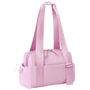 Mini Gym Bag for Women with Adjustable Wide Strap - Lightweight Waterproof Duffle & Crossbody Travel Bag with Wet/Dry Compartments, Multi-Pocket Design for Gym Clothes & Essentials（Pink）