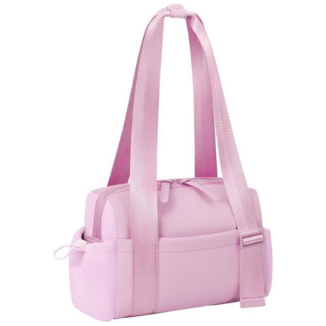 Mini Gym Bag for Women with Adjustable Wide Strap - Lightweight Waterproof Duffle & Crossbody Travel Bag with Wet/Dry Compartments, Multi-Pocket Design for Gym Clothes & Essentials（Pink）