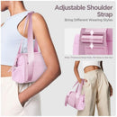 Mini Gym Bag for Women with Adjustable Wide Strap - Lightweight Waterproof Duffle & Crossbody Travel Bag with Wet/Dry Compartments, Multi-Pocket Design for Gym Clothes & Essentials（Pink）