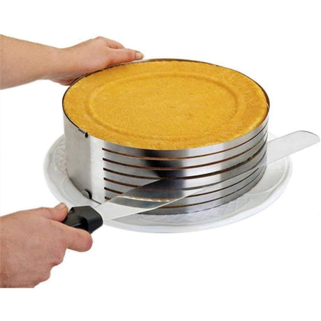 Cake Leveler Slicer, Adjustable Round Cake Rings, Cake cutter  Stainless Steel Cake Slicing Accessories, 6 inch