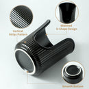Bathroom Cup Dispenser with Stylish Vertical Stripes - Disposable Mouthwash Cup Holder Holds Paper Cups for Rinsing Cups on Bathroom Vanity Countertops (Black 2 Pack)