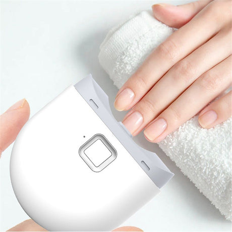 Automatic Electric Nail Clipper, Electric Nail Filer, USB Rechargeable with Nail Clipping Storage, Safe for Babies, Childrens, Adults, Seniors and Caregivers, White
