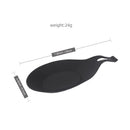TPE Spoon Rest,  Heat Resistant Kitchen Utensil Holder Spatula Ladle Rest for Counter Stove Top, Black 4Pcs