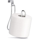2 pieces - Diamond free hanging bathroom tissue roll dispenser suitable for small bathrooms, RVs, and campers - space saving storage hook (silver)