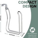 2 pieces - Diamond free hanging bathroom tissue roll dispenser suitable for small bathrooms, RVs, and campers - space saving storage hook (silver)