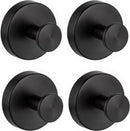 Suction Cup Hooks for Shower, Removable Towel Hooks for Bathrooms Wall, Glass, Window No Drill Shower Suction Hooks for Hanging, Robe, Loofah, Wreath 4 Pcs Black