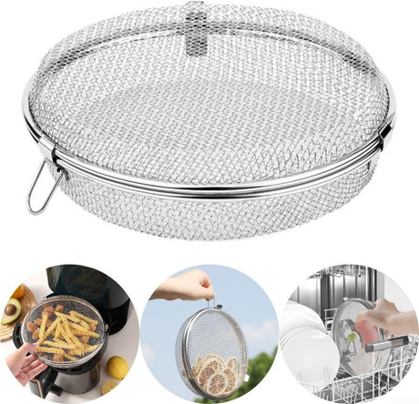 304 stainless steel air fryer accessories, drying grill, detachable dehydration rack, multifunctional drying mesh screen