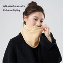 Neck Warmer Scarf for Woman Thickened Warm Neck Gaiter with Two Buttons Riding Windproof Warm Scarf（skin color）