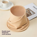 Neck Warmer Scarf for Woman Thickened Warm Neck Gaiter with Two Buttons Riding Windproof Warm Scarf（skin color）