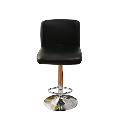 Waterproof Bar Stools Cover with Back Stretch PU Barstools Slipcovers Counter Height Bar Stool Covers Protector Square Swivel Barstool Covers for Kitchen Bar Set of 2 Black
