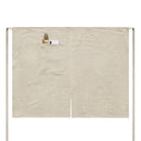Linen Half Apron Bistro Apron  Half Apron with Pockets Craft Waist Apron for Cooking Baking Gardening Art  beige  (straight insertion bag)