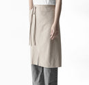 Linen Half Apron Bistro Apron  Half Apron with Pockets Craft Waist Apron for Cooking Baking Gardening Art  beige  (straight insertion bag)