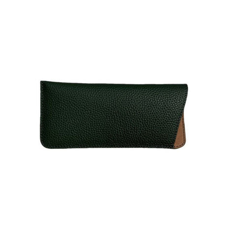 2pcs Women's Eyeglass Case Leather Soft Holder Pocket Cases Slim Travel Pouch for Sunglasses Eyeglasses Readers（black）
