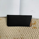 2pcs Women's Eyeglass Case Leather Soft Holder Pocket Cases Slim Travel Pouch for Sunglasses Eyeglasses Readers（black）