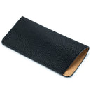 2pcs Women's Eyeglass Case Leather Soft Holder Pocket Cases Slim Travel Pouch for Sunglasses Eyeglasses Readers（black）