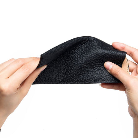 2pcs Women's Eyeglass Case Leather Soft Holder Pocket Cases Slim Travel Pouch for Sunglasses Eyeglasses Readers（black）