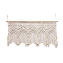 Kitchen Curtains 120*55cm Farmhouse Boho Curtains with Tassels for Bedroom, Livingroom, Bathroom Windows（Without wooden sticks）