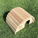 Wooden Hamster House, Arched Hideout Small Animal Hideout Hamsters Nesting Habitat for Gerbils Chinchillas Guinea Pigs Small Animals（18*12.8*10.5cm）