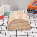 Wooden Hamster House, Arched Hideout Small Animal Hideout Hamsters Nesting Habitat for Gerbils Chinchillas Guinea Pigs Small Animals（18*12.8*10.5cm）