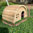 Wooden Hamster House, Arched Hideout Small Animal Hideout Hamsters Nesting Habitat for Gerbils Chinchillas Guinea Pigs Small Animals（18*12.8*10.5cm）