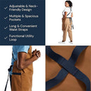 Professional Chef Apron with Pockets - Kitchen Apron for Men - Grilling Apron - Chef Aprons for Men - Apron for Women -  Cotton Canvas Fabric（light brown）