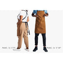 Professional Chef Apron with Pockets - Kitchen Apron for Men - Grilling Apron - Chef Aprons for Men - Apron for Women -  Cotton Canvas Fabric（light brown）