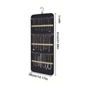 Hanging Jewelry Organizer- Dual-Sided Hanging Jewelry Organizers and Storage for Necklaces, Earrings Holder on Closet, Wall, Door, Christmas Gifts for Women,Black  L