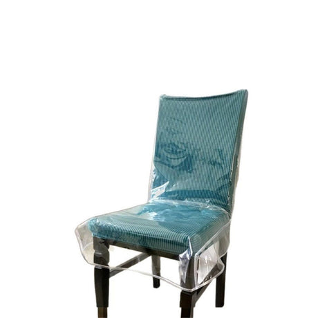 2 Pack Plastic Chair Covers, Clear Dining Room Chairs Cover Set, Transparent Waterproof Seat Protector from Cat Scratch, Dust, Spill