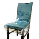 2 Pack Plastic Chair Covers, Clear Dining Room Chairs Cover Set, Transparent Waterproof Seat Protector from Cat Scratch, Dust, Spill