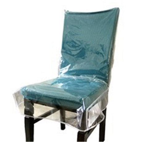 2 Pack Plastic Chair Covers, Clear Dining Room Chairs Cover Set, Transparent Waterproof Seat Protector from Cat Scratch, Dust, Spill