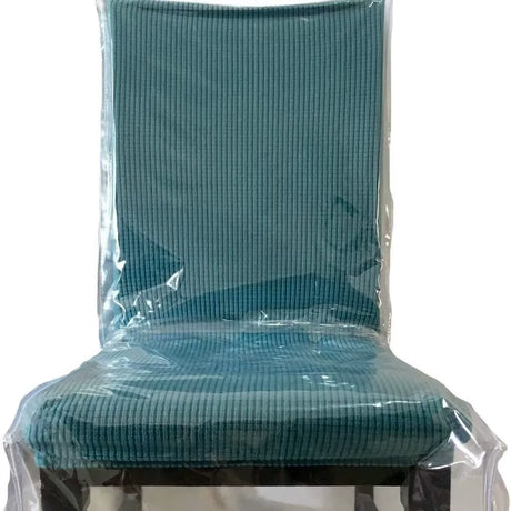 2 Pack Plastic Chair Covers, Clear Dining Room Chairs Cover Set, Transparent Waterproof Seat Protector from Cat Scratch, Dust, Spill
