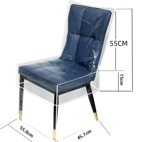 2 Pack Plastic Chair Covers, Clear Dining Room Chairs Cover Set, Transparent Waterproof Seat Protector from Cat Scratch, Dust, Spill