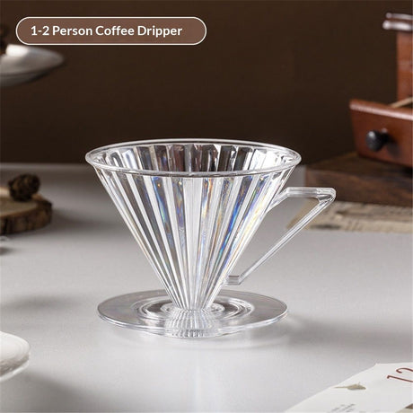 Coffee Dripper, Resuable Pour Over Coffee Maker With Handle, Slow Brewing Coffee Pour Over for Cafe, Travel, Home&Offices, Single Cup Coffee Pour Over 1-2 people [V-31]