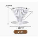 Coffee Dripper, Resuable Pour Over Coffee Maker With Handle, Slow Brewing Coffee Pour Over for Cafe, Travel, Home&Offices, Single Cup Coffee Pour Over 1-2 people [V-31]