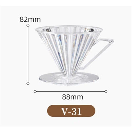 Coffee Dripper, Resuable Pour Over Coffee Maker With Handle, Slow Brewing Coffee Pour Over for Cafe, Travel, Home&Offices, Single Cup Coffee Pour Over 1-2 people [V-31]