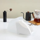 Coffee Filter Paper Holder with Dustproof Cover Coffee Filter Storage Container Filter Paper Box (Large for v02 filter paper)white